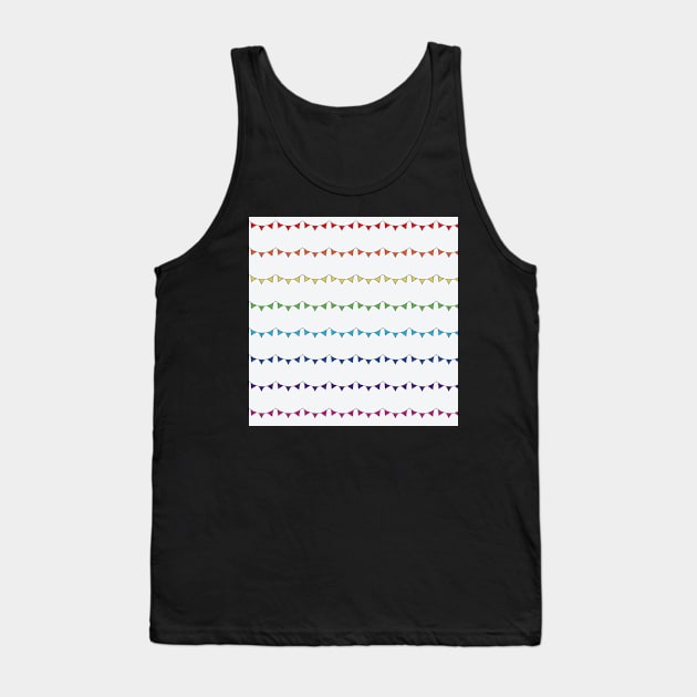 Rainbow bunting bright  (large) Tank Top by bettyretro